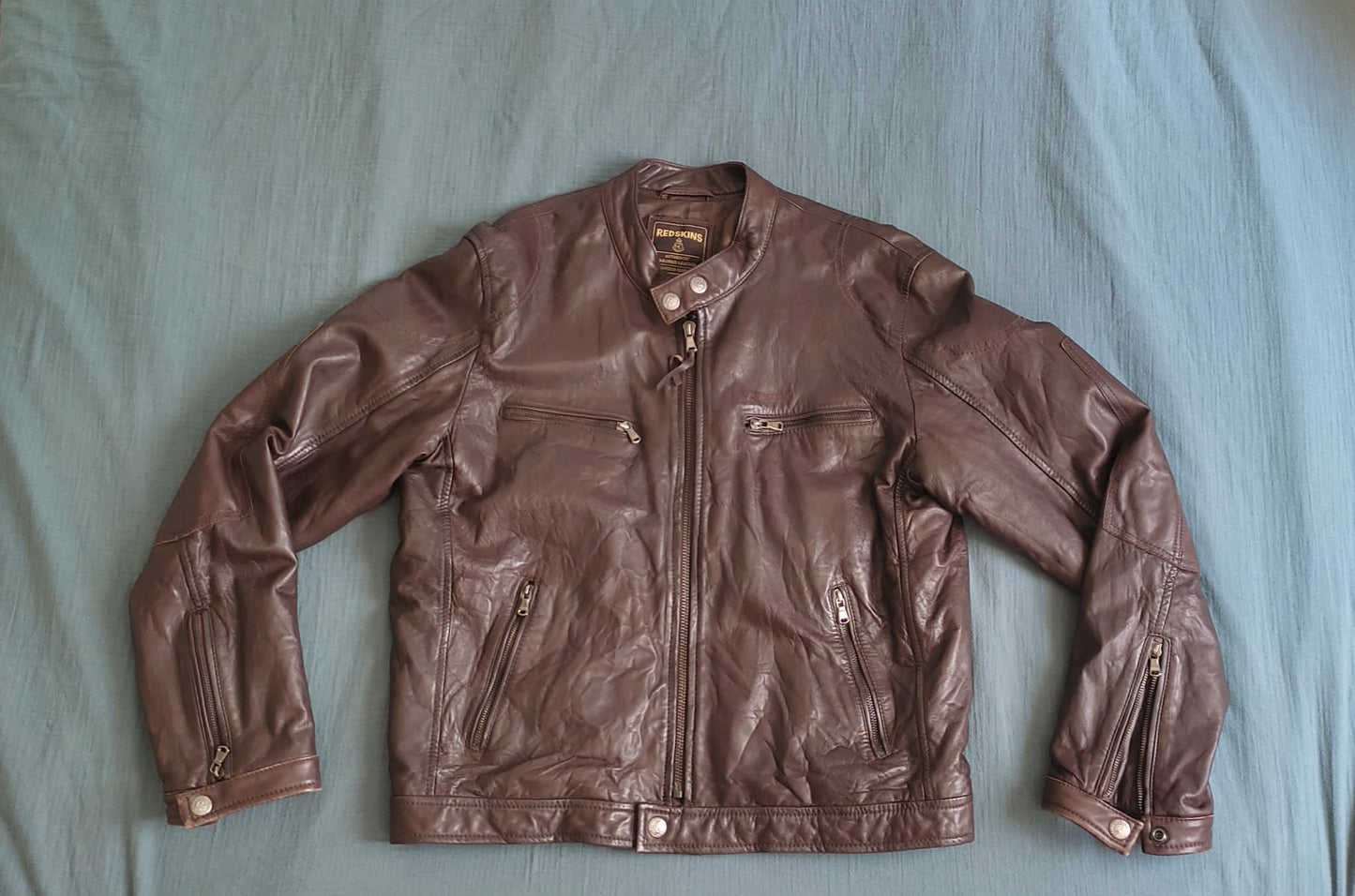 Blouson motard M marron