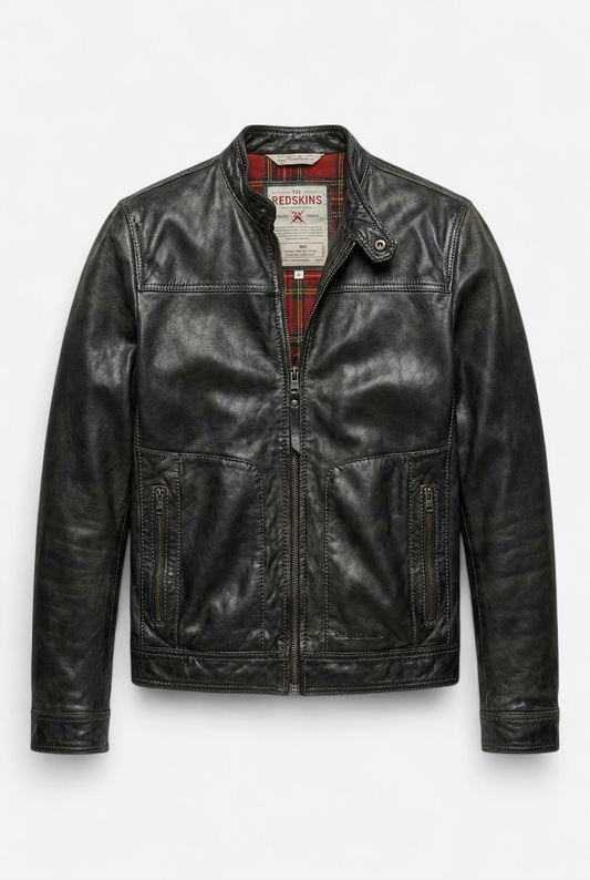 Veste Blouson en cuir noir Laurel Redskins S