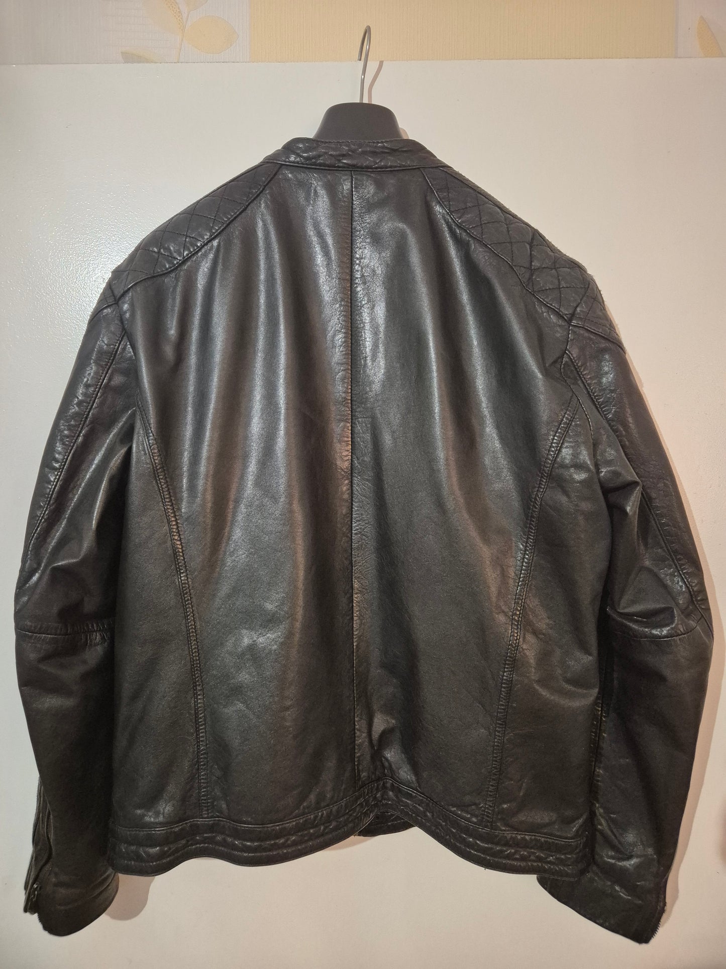 Blouson en cuir noir REDSKINS