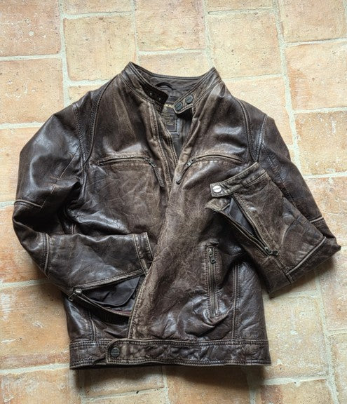 Blouson vintage cuir d'agneau