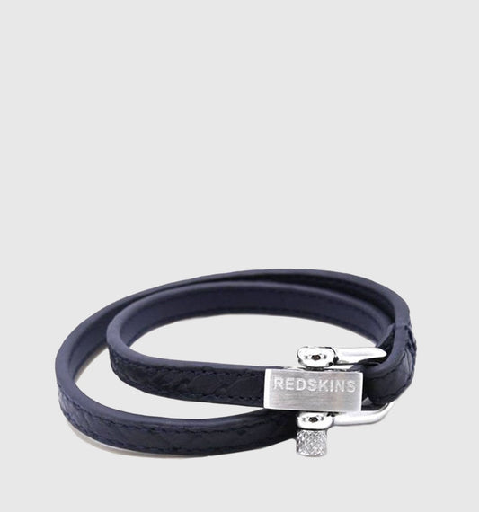 Bracelet en cuir bleu marine