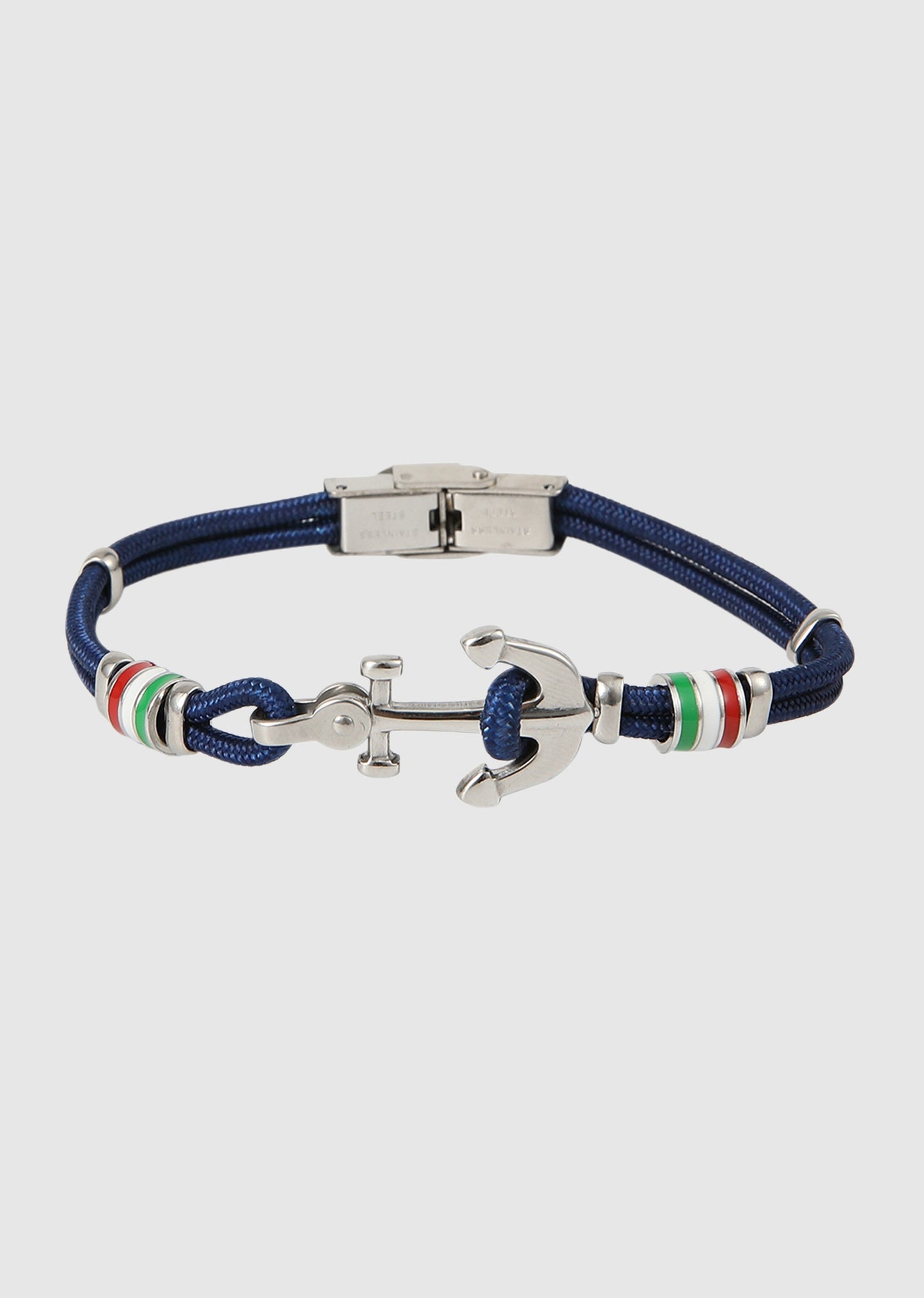 Bracelet cordon ancre marine
