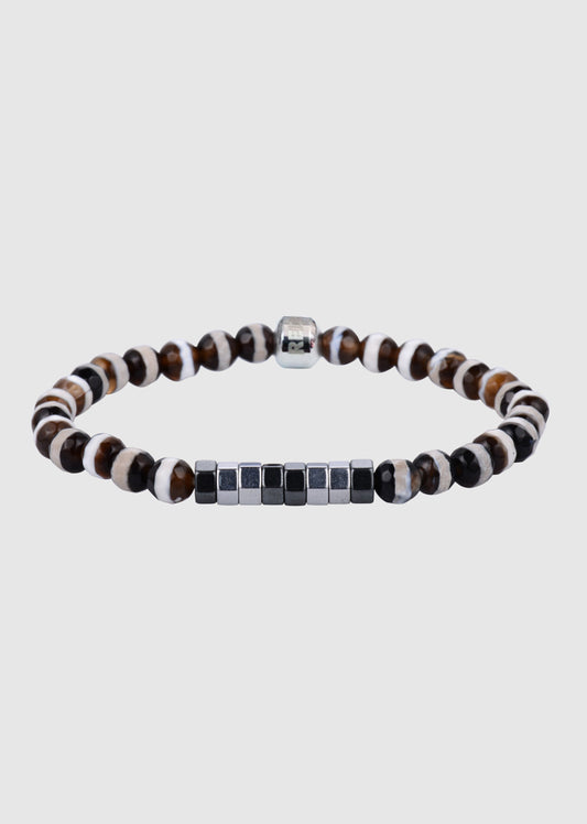Bracelet perles bicolores vertes