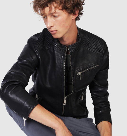 Blouson en cuir CROSS BENTLEY