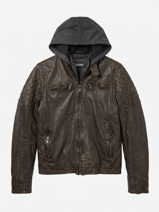 Blouson en cuir cognac RYDE BARCELONA