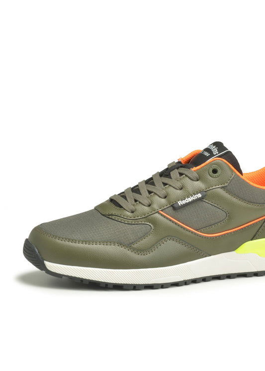 Baskets Ganja kaki/orange/blanc