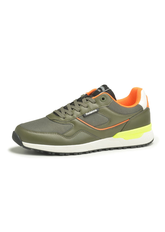 Baskets Ganja kaki/orange/blanc