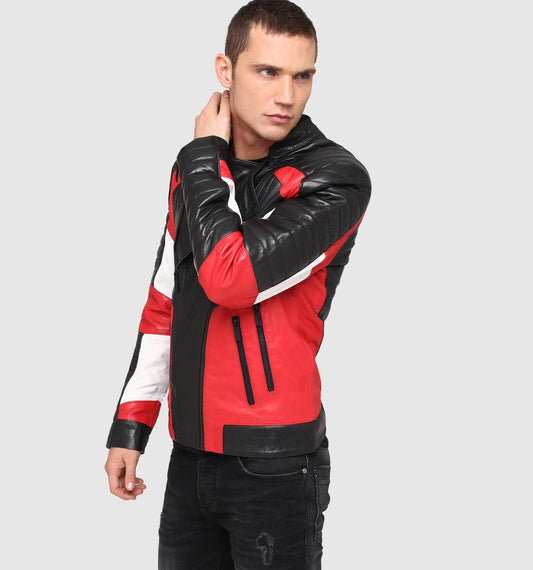 Blouson en cuir MAIN MOJITO