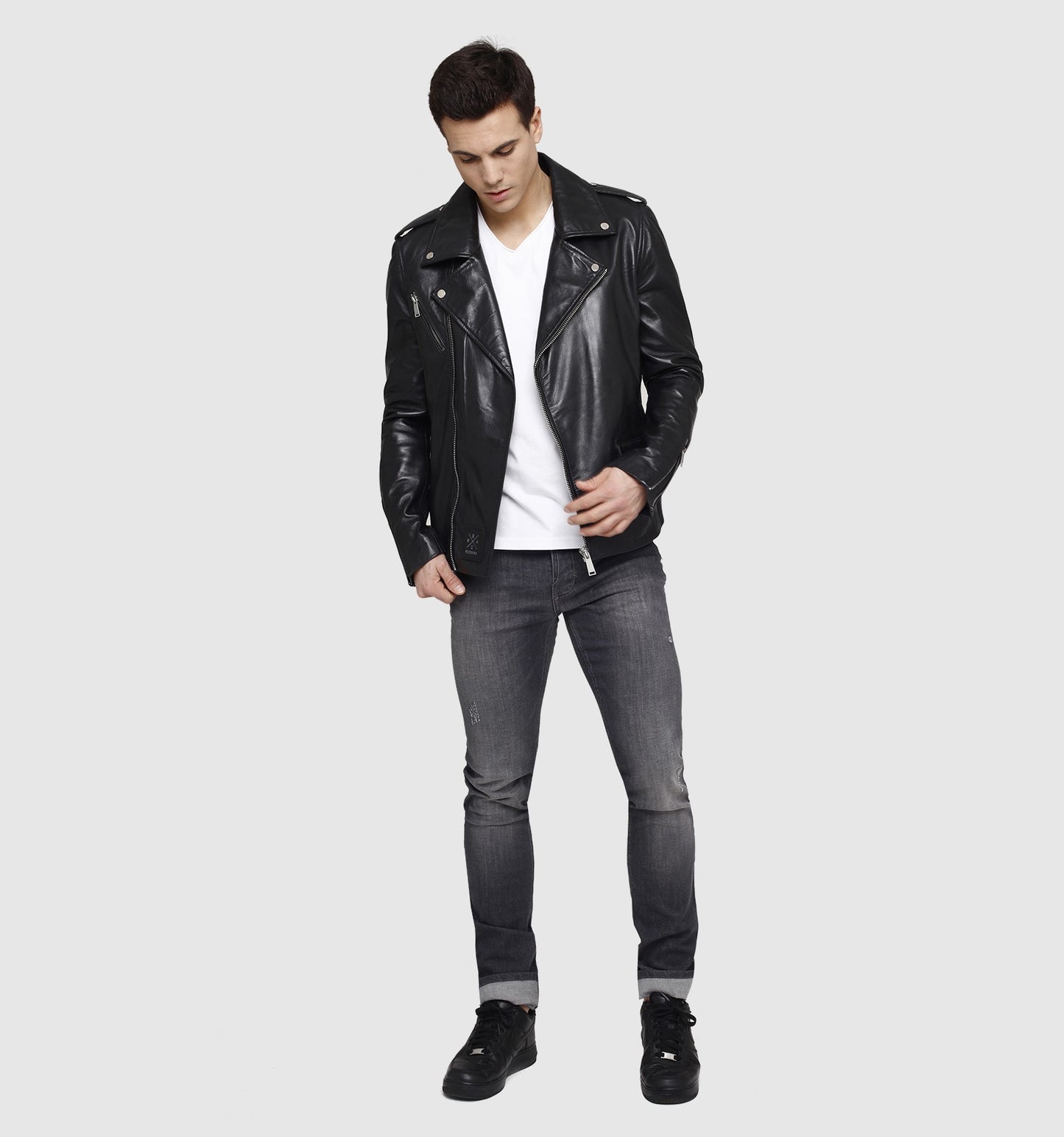 Blouson en cuir DYER GETTY