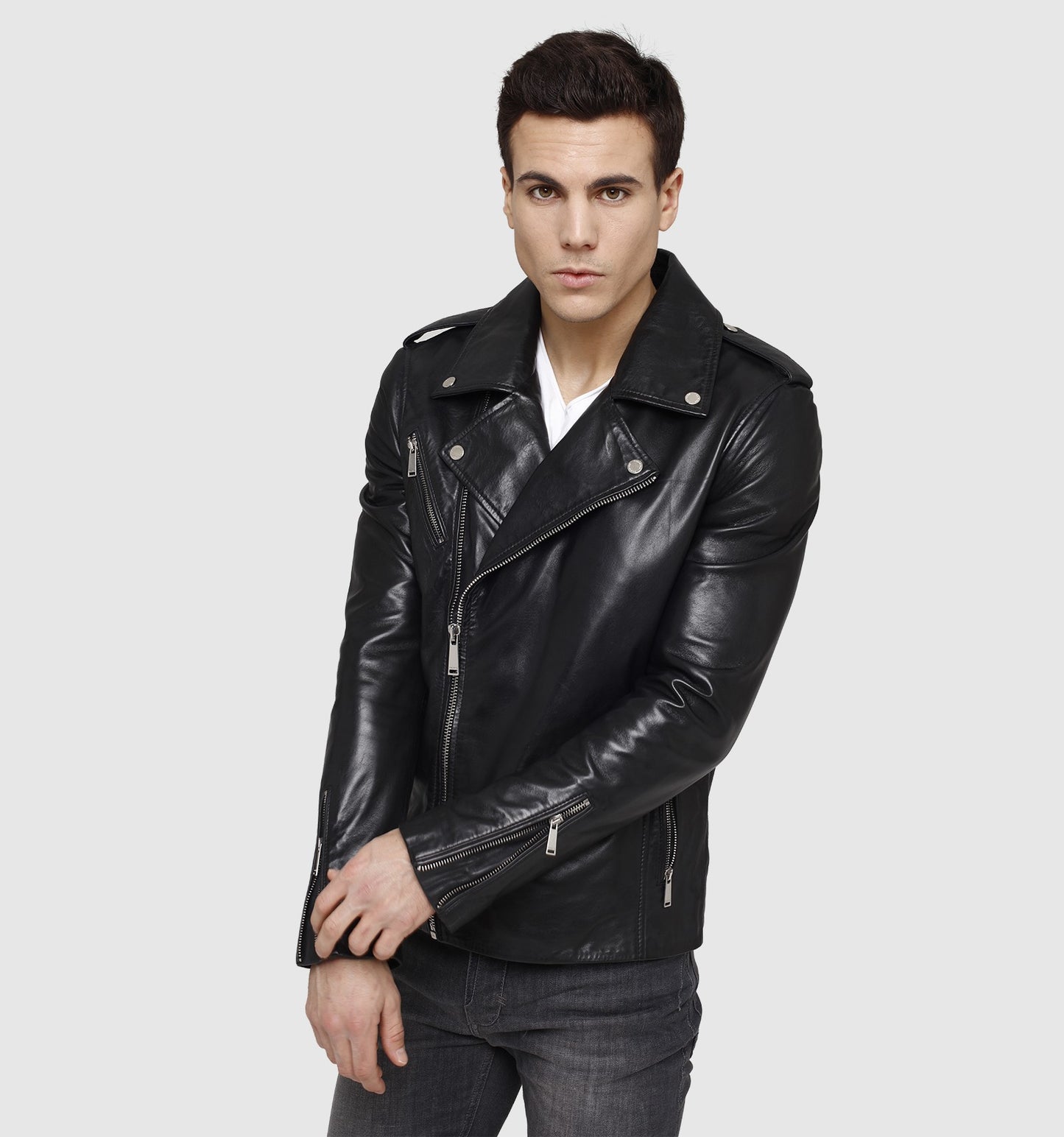 Blouson en cuir DYER GETTY