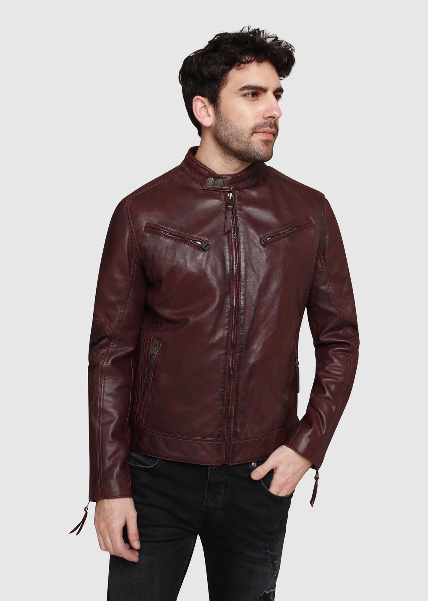 Blouson en cuir LYNCH CASTING