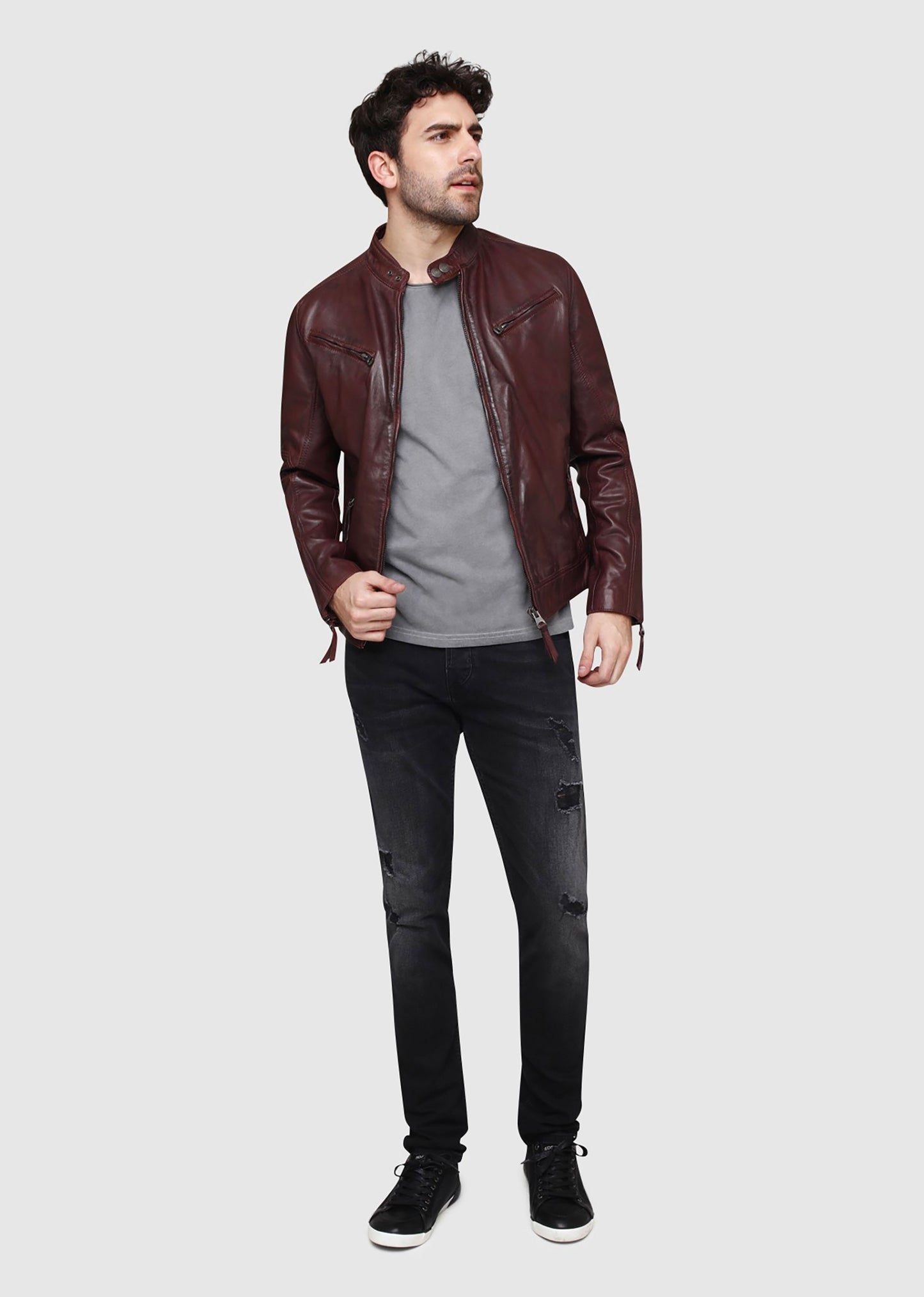 Blouson en cuir LYNCH CASTING