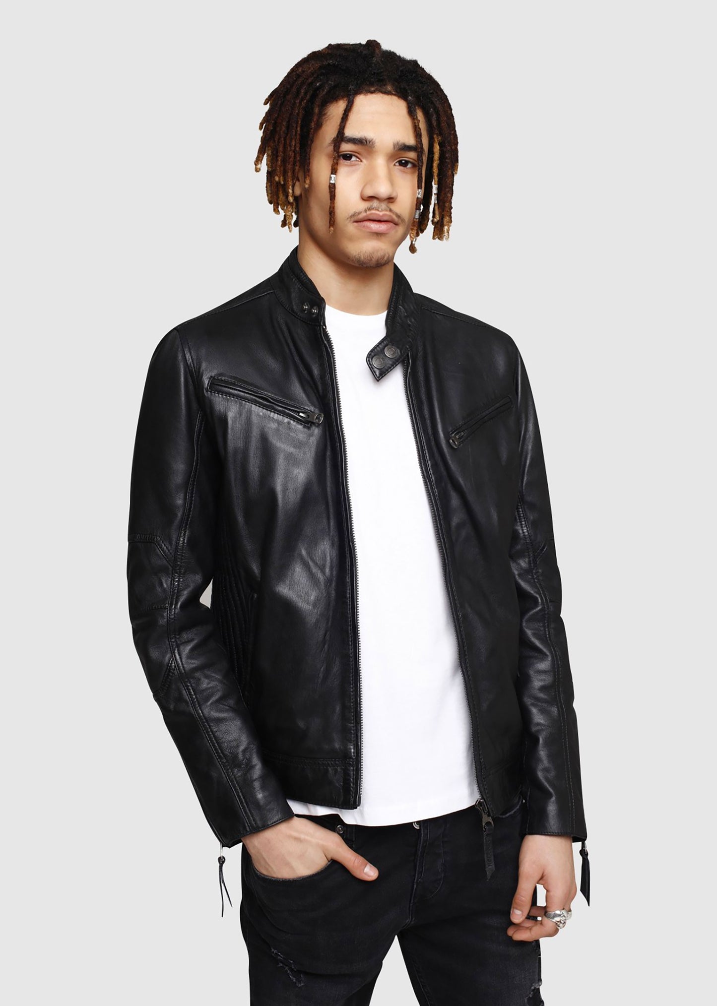 Blouson en cuir LYNCH CASTING
