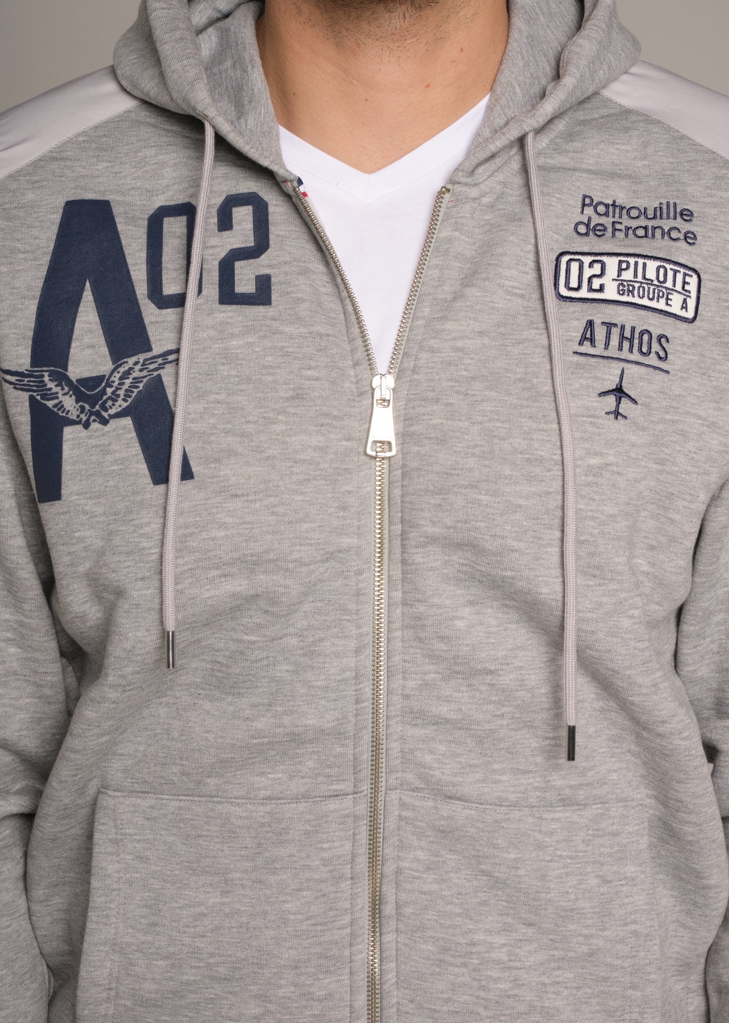 Sweatshirt zippé en molleton NIGHT POSTER