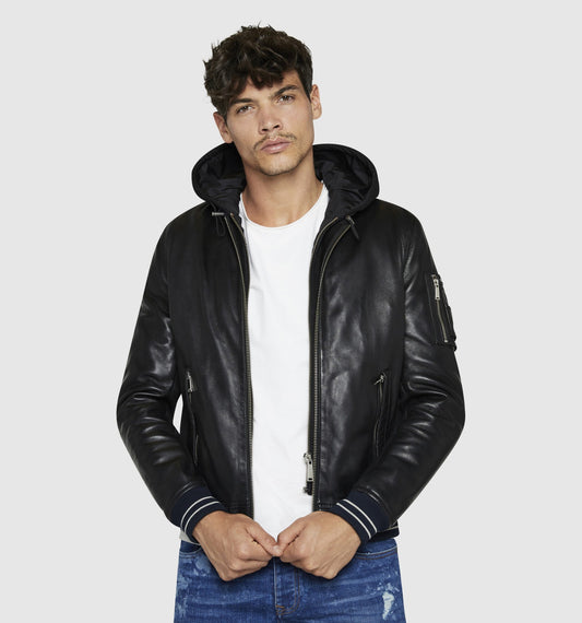 Blouson cuir BOYD SQUARE