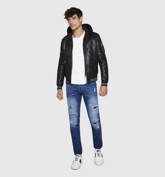 Blouson cuir BOYD SQUARE