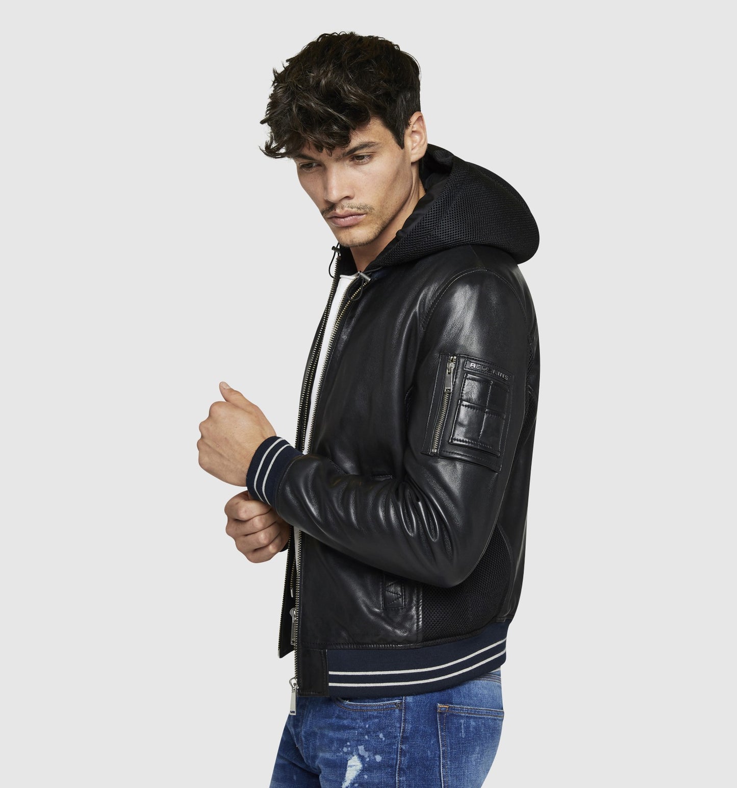 Blouson cuir BOYD SQUARE