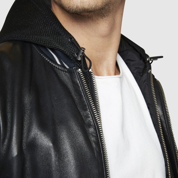 Blouson cuir BOYD SQUARE