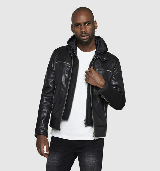 Blouson cuir MAYSON SQUARE