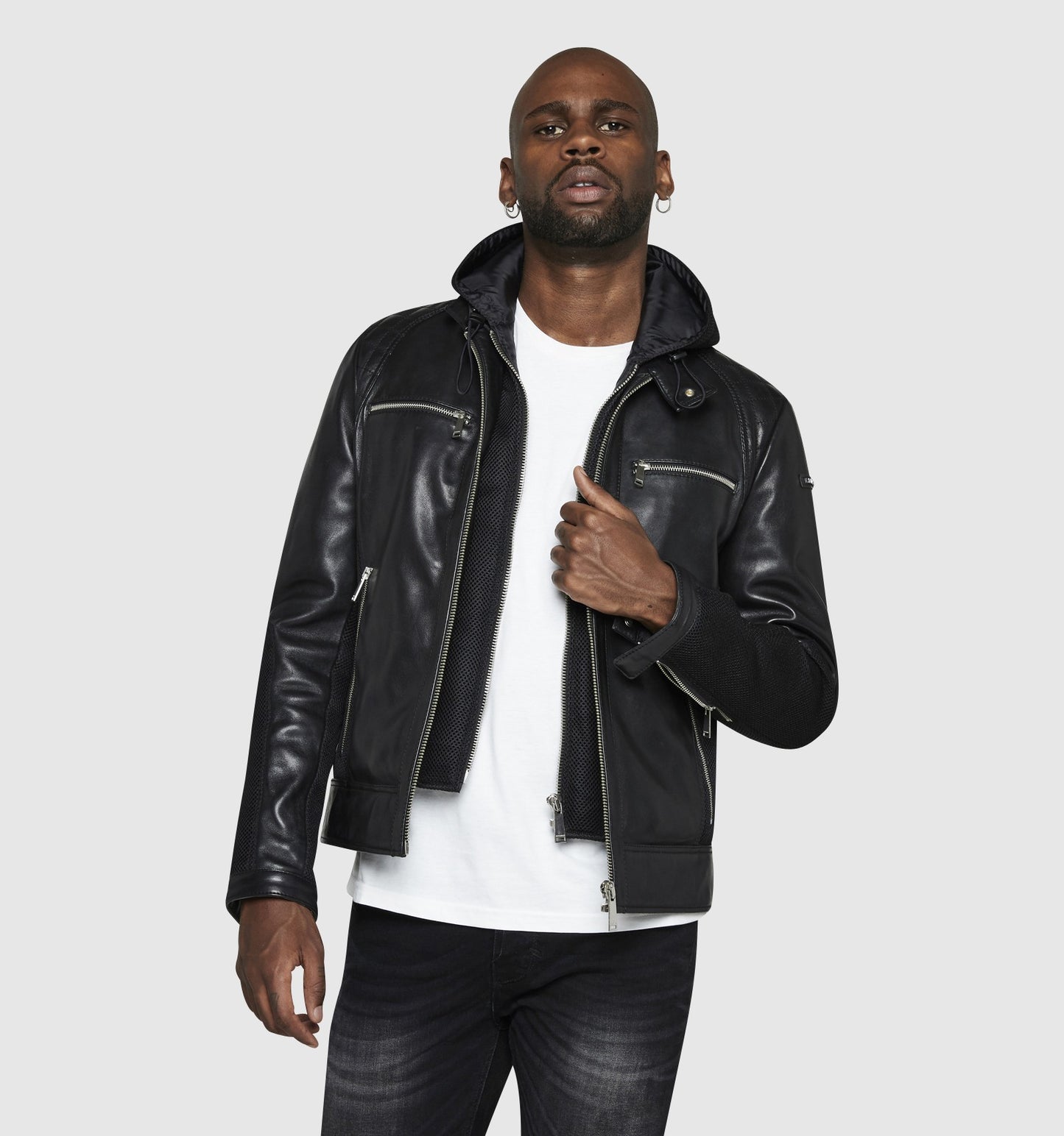 Blouson cuir MAYSON SQUARE