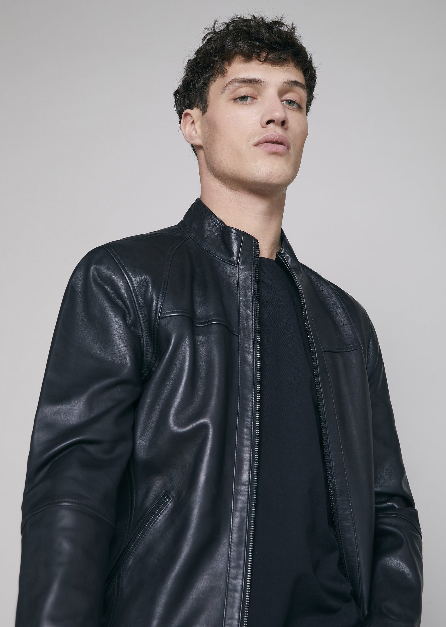Blouson cuir MIAMI SISLEY