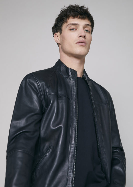 Blouson cuir MIAMI SISLEY