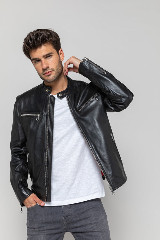 Blouson cuir WAYNE SHINE