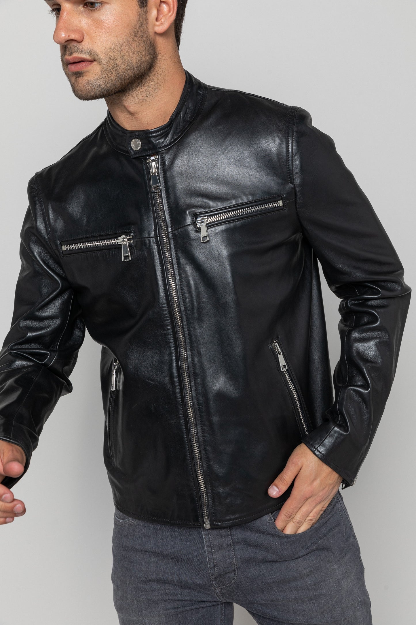 Blouson cuir WAYNE SHINE