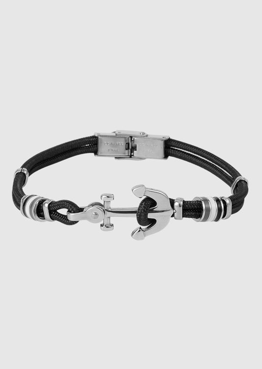 Bracelet cordon ancre marine
