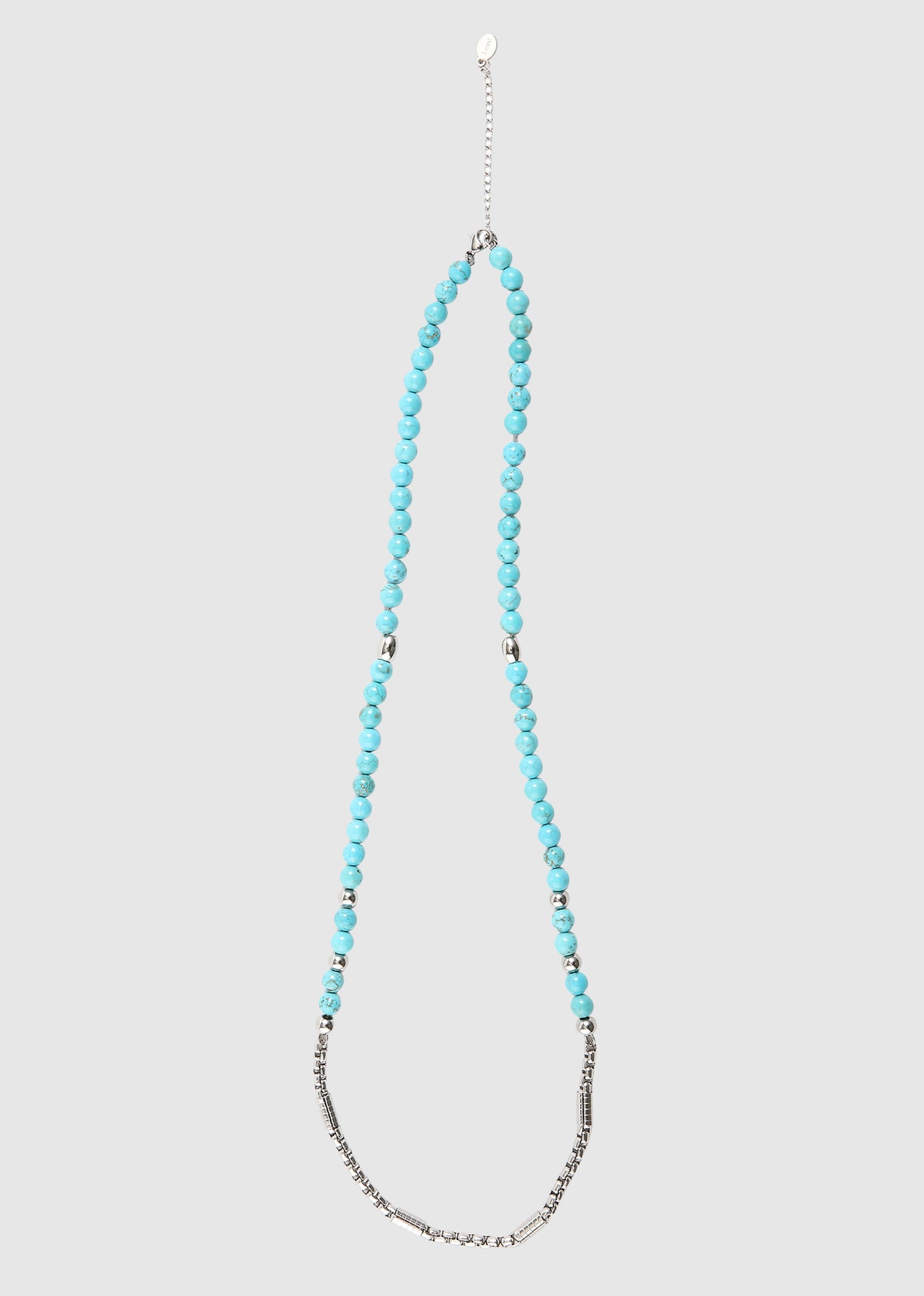 Collier pierres naturelles et acier