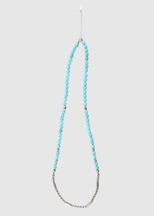 Collier pierres naturelles et acier