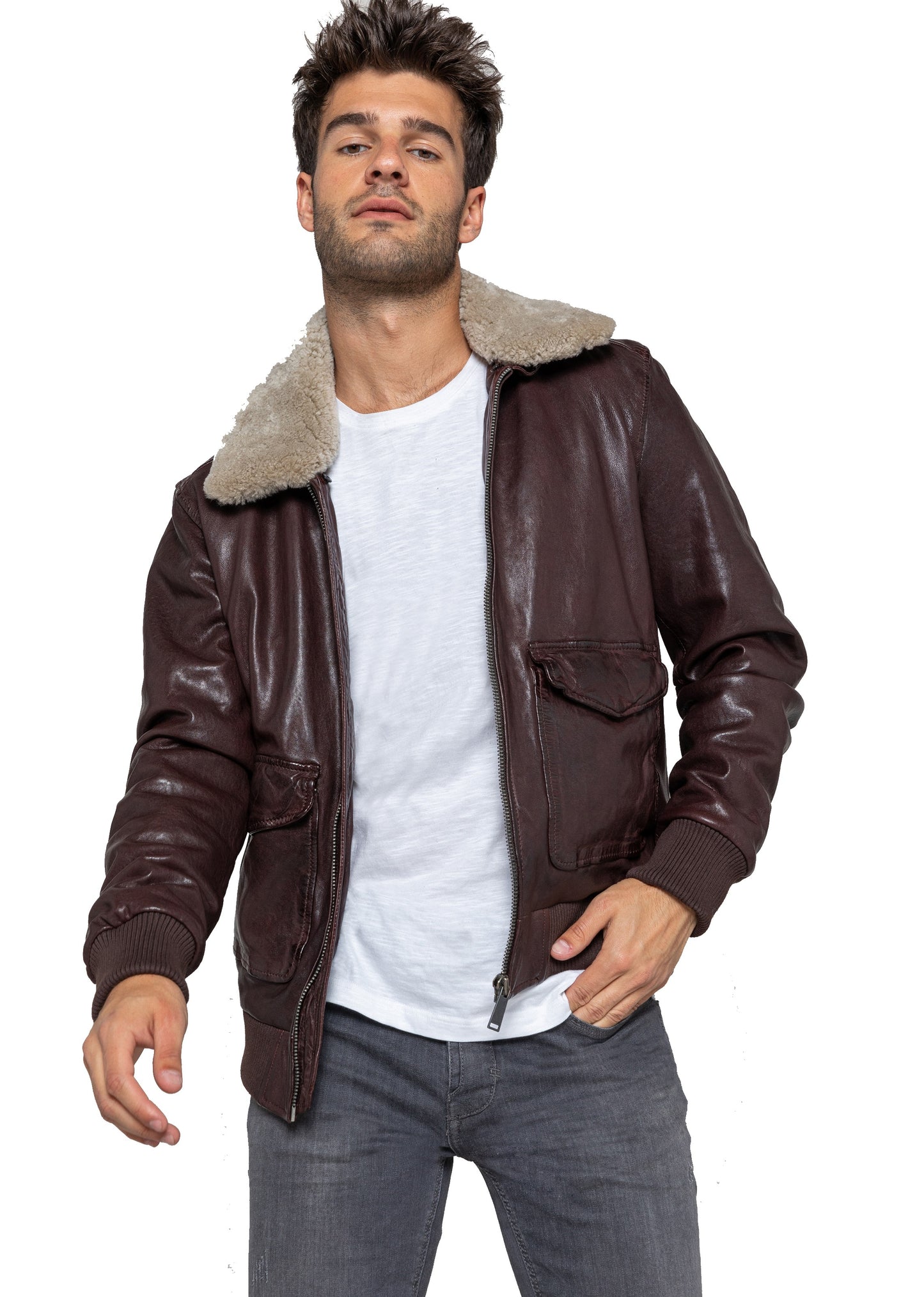Blouson cuir CLARK WONDER