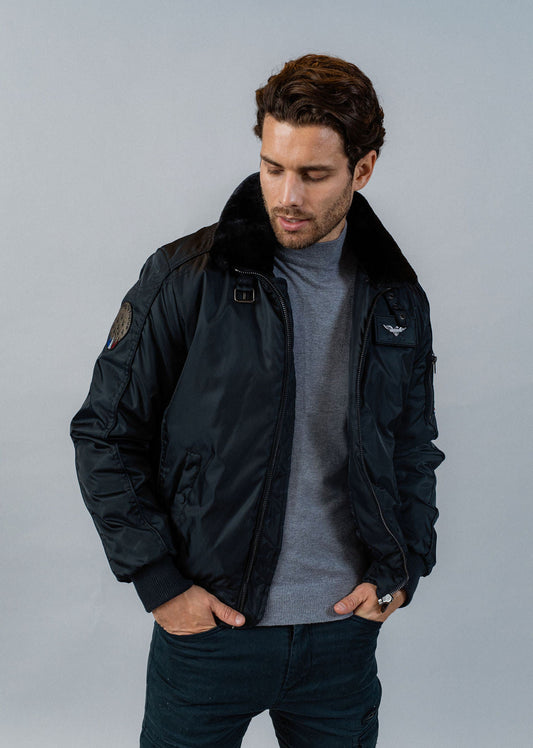 Blouson bleu marine HURRICAN FIGHTER