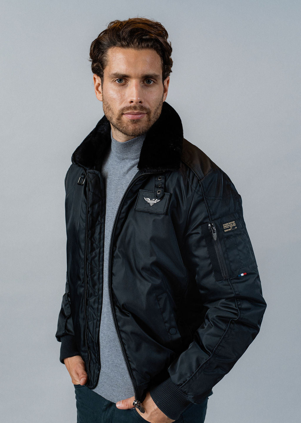 Blouson bleu marine HURRICAN FIGHTER