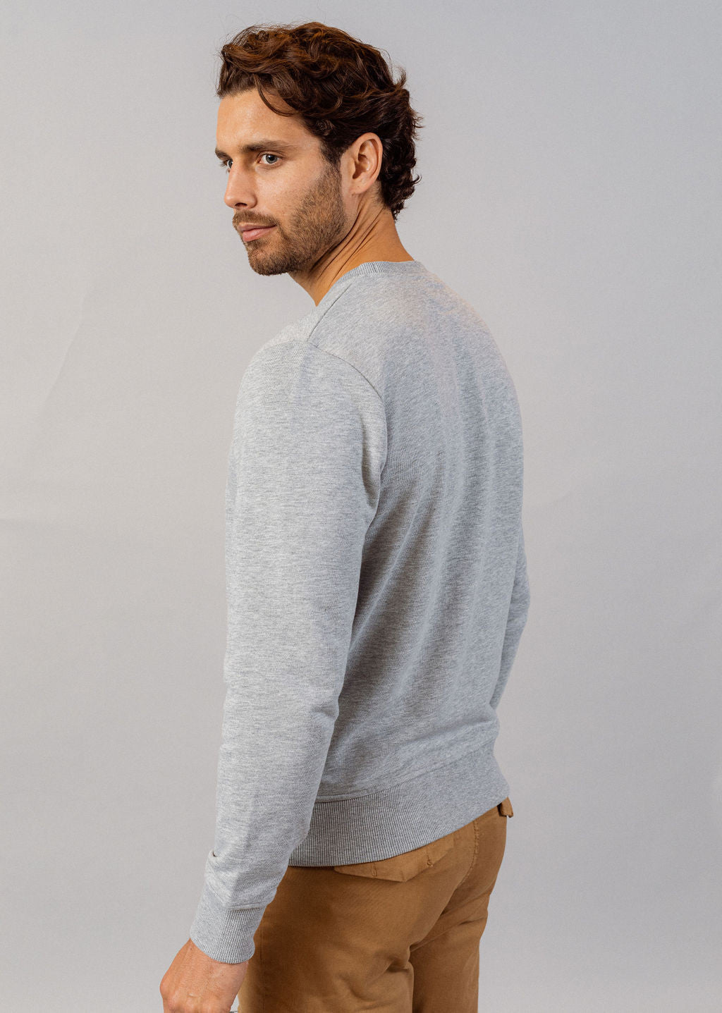 Sweatshirt gris chiné MASK PRIVATE