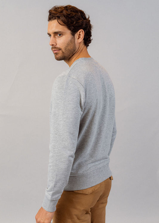 Sweatshirt gris chiné MASK PRIVATE