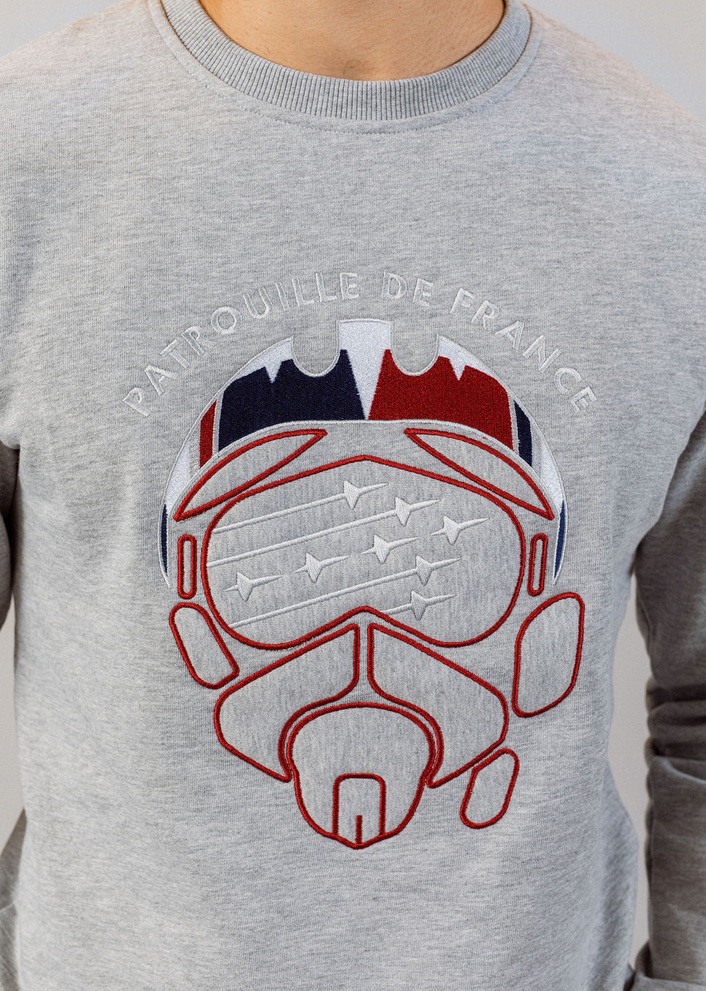 Sweatshirt gris chiné MASK PRIVATE