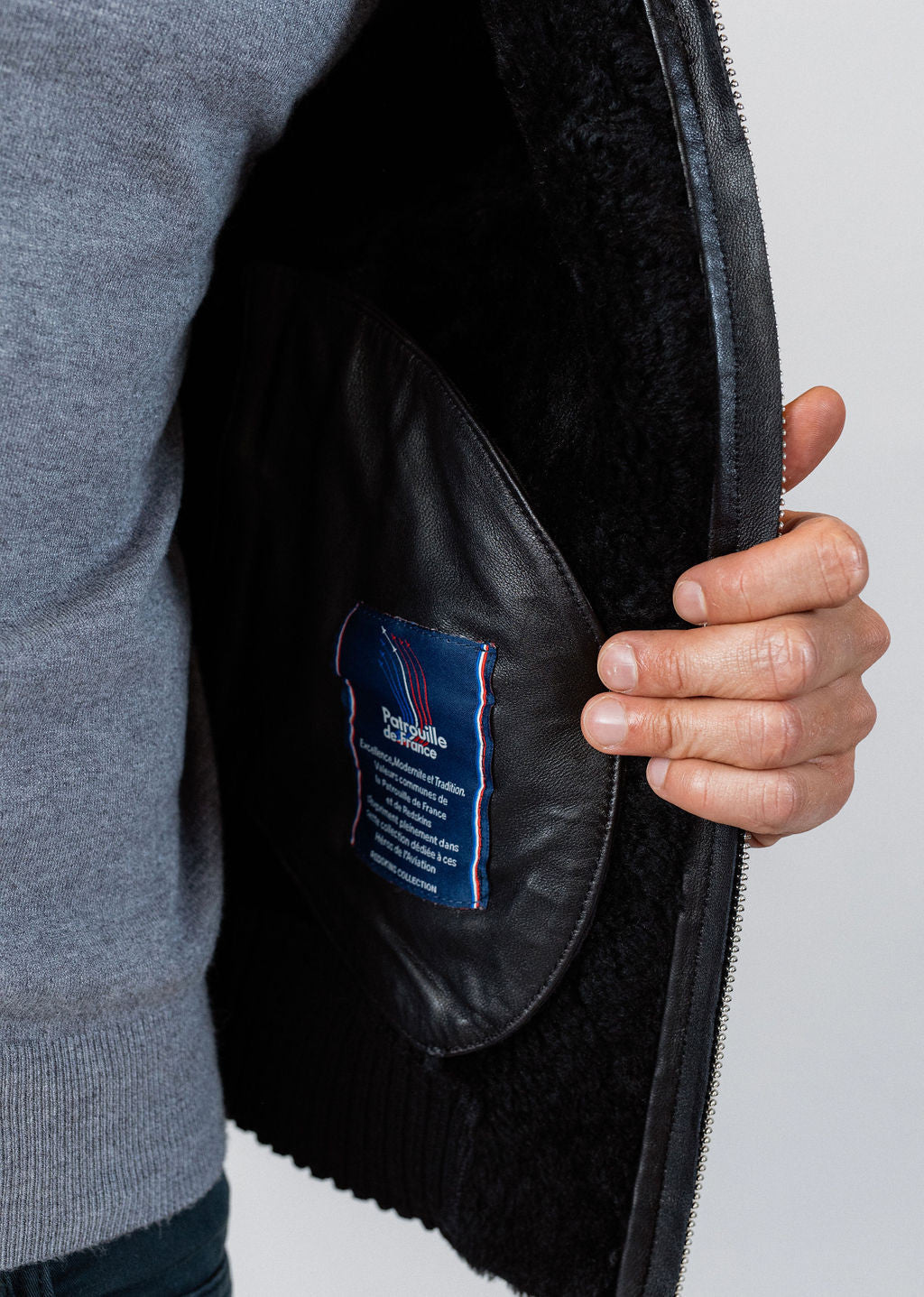Blouson en cuir noir NAXO MERINO