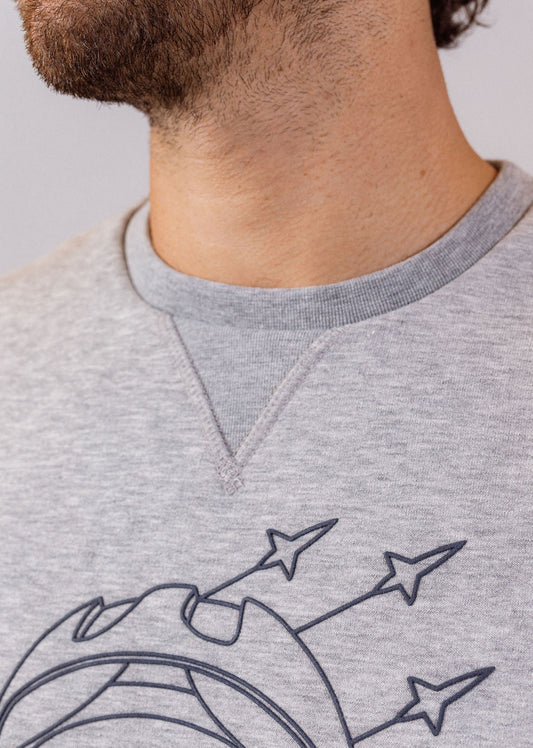 Sweatshirt gris chiné PATROL POSTER