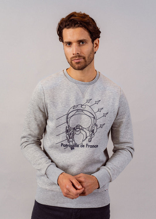 Sweatshirt gris chiné PATROL POSTER