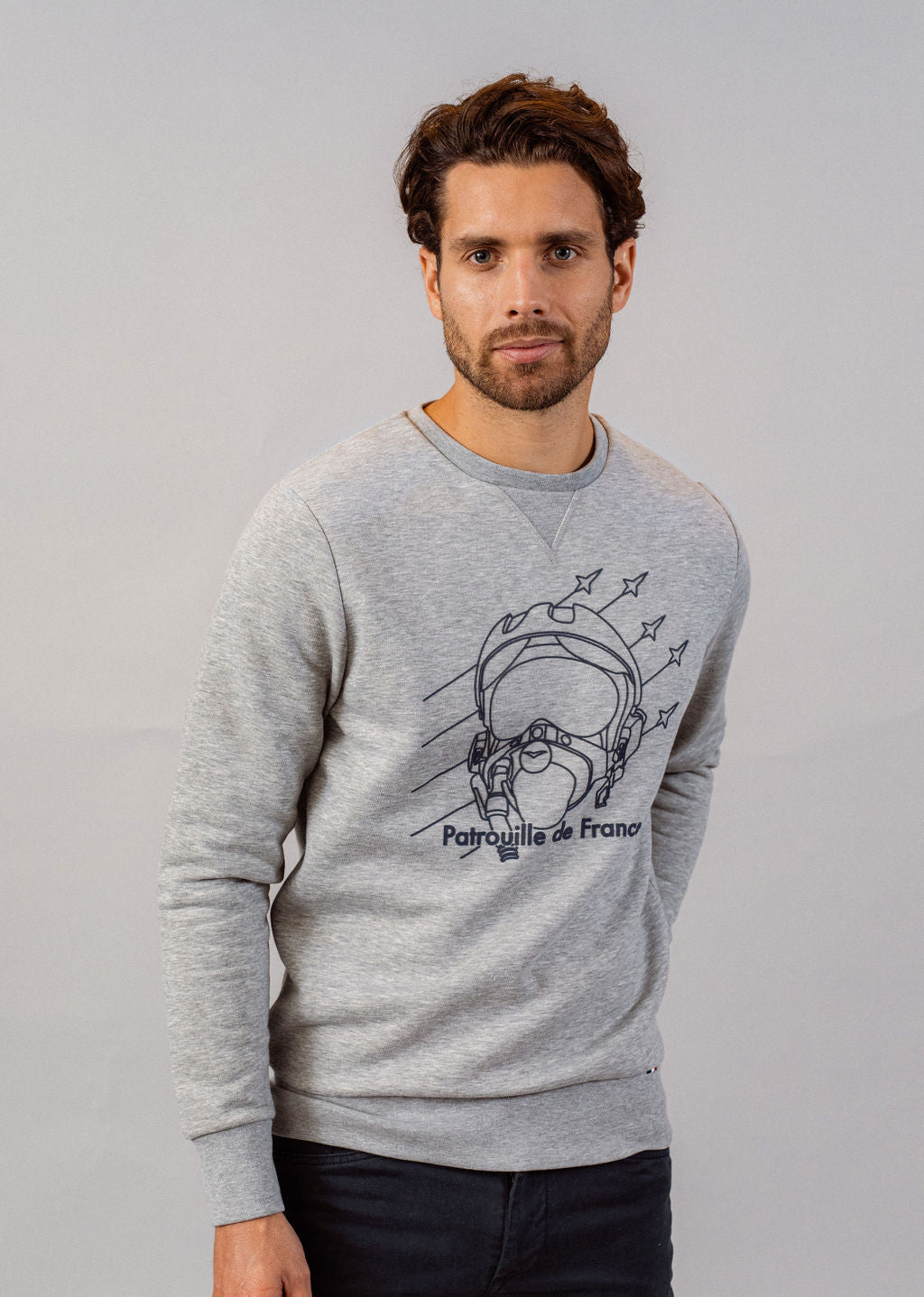 Sweatshirt gris chiné PATROL POSTER