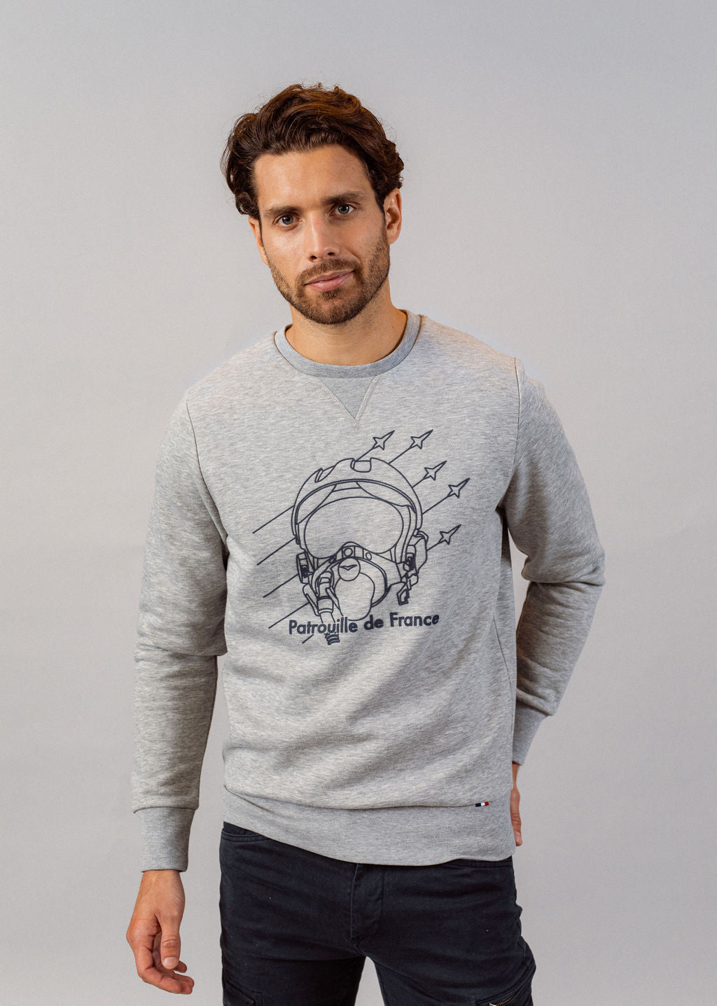 Sweatshirt gris chiné PATROL POSTER