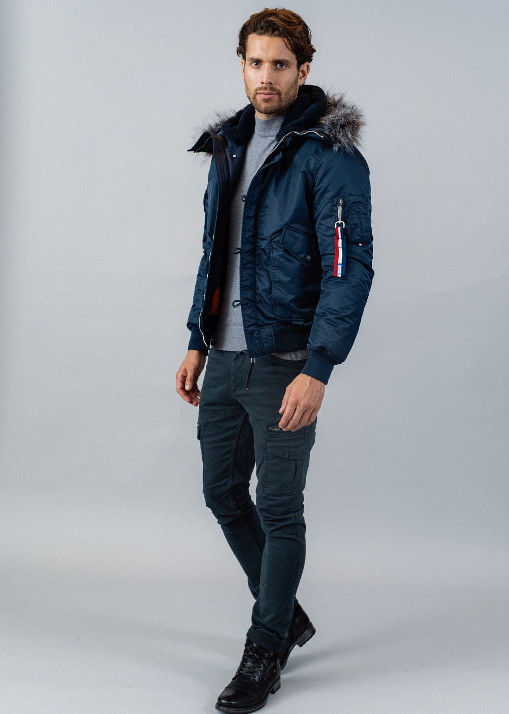 Blouson bleu marine SUPERSONIC PHENIX
