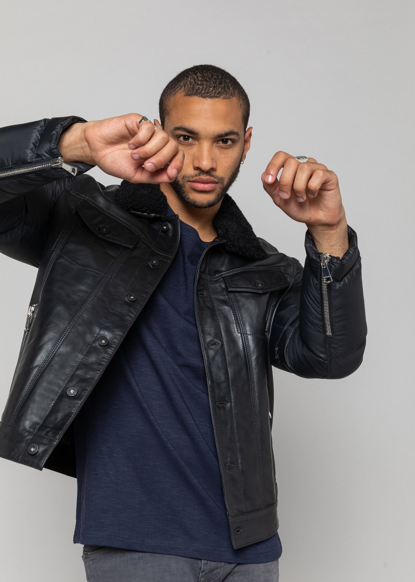 Blouson cuir SILVERS SHYNE