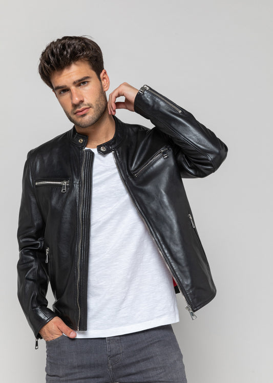 Blouson cuir WAYNE SHYNE