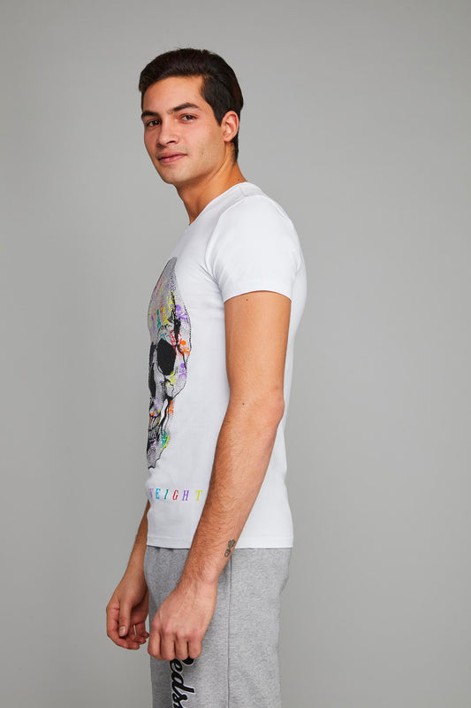 T-shirt blanc HEAVY HONDA