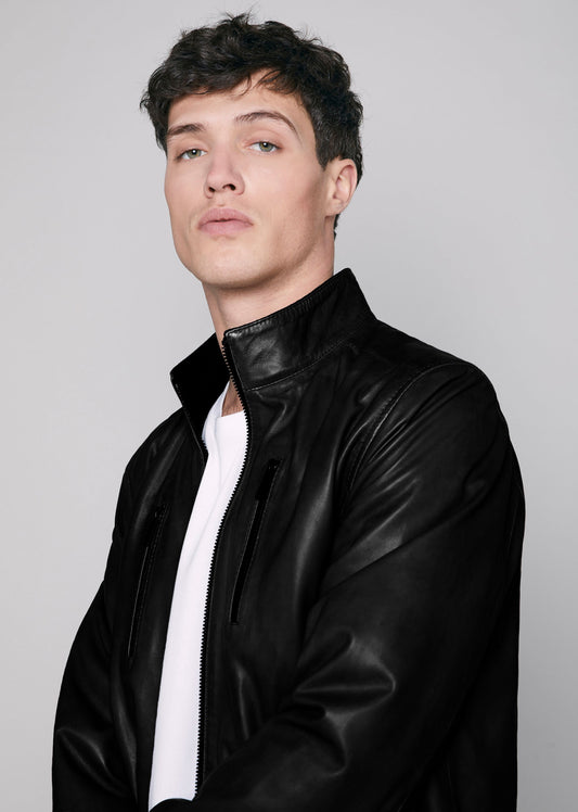 Blouson cuir HOLMAN SISLEY