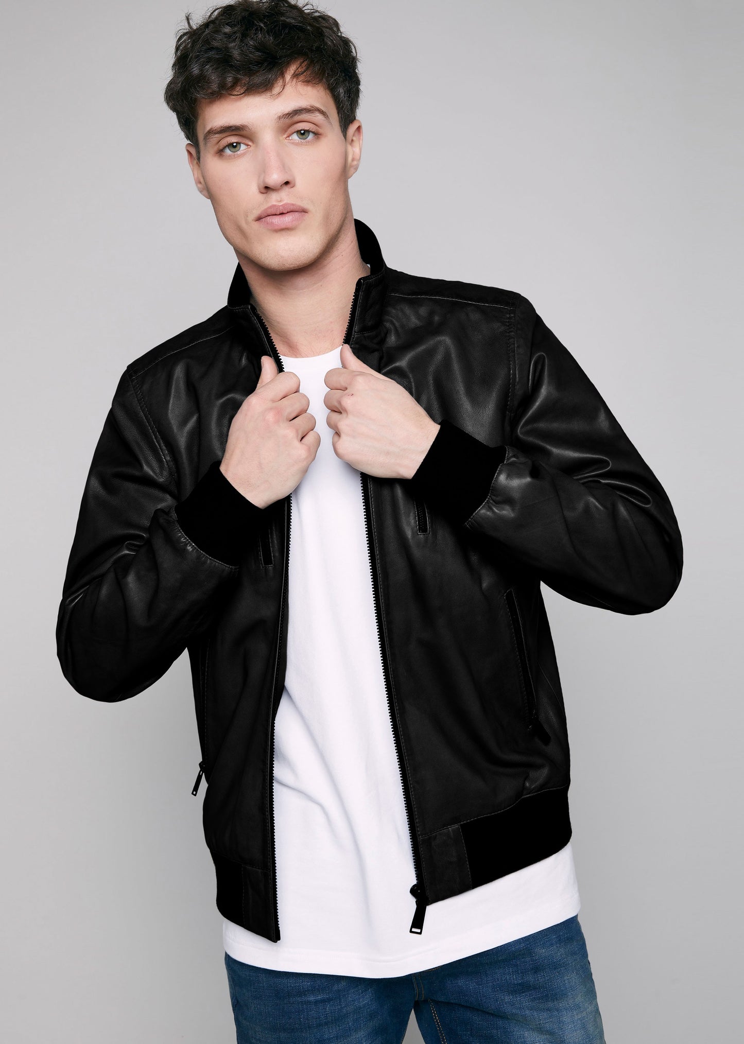 Blouson cuir HOLMAN SISLEY