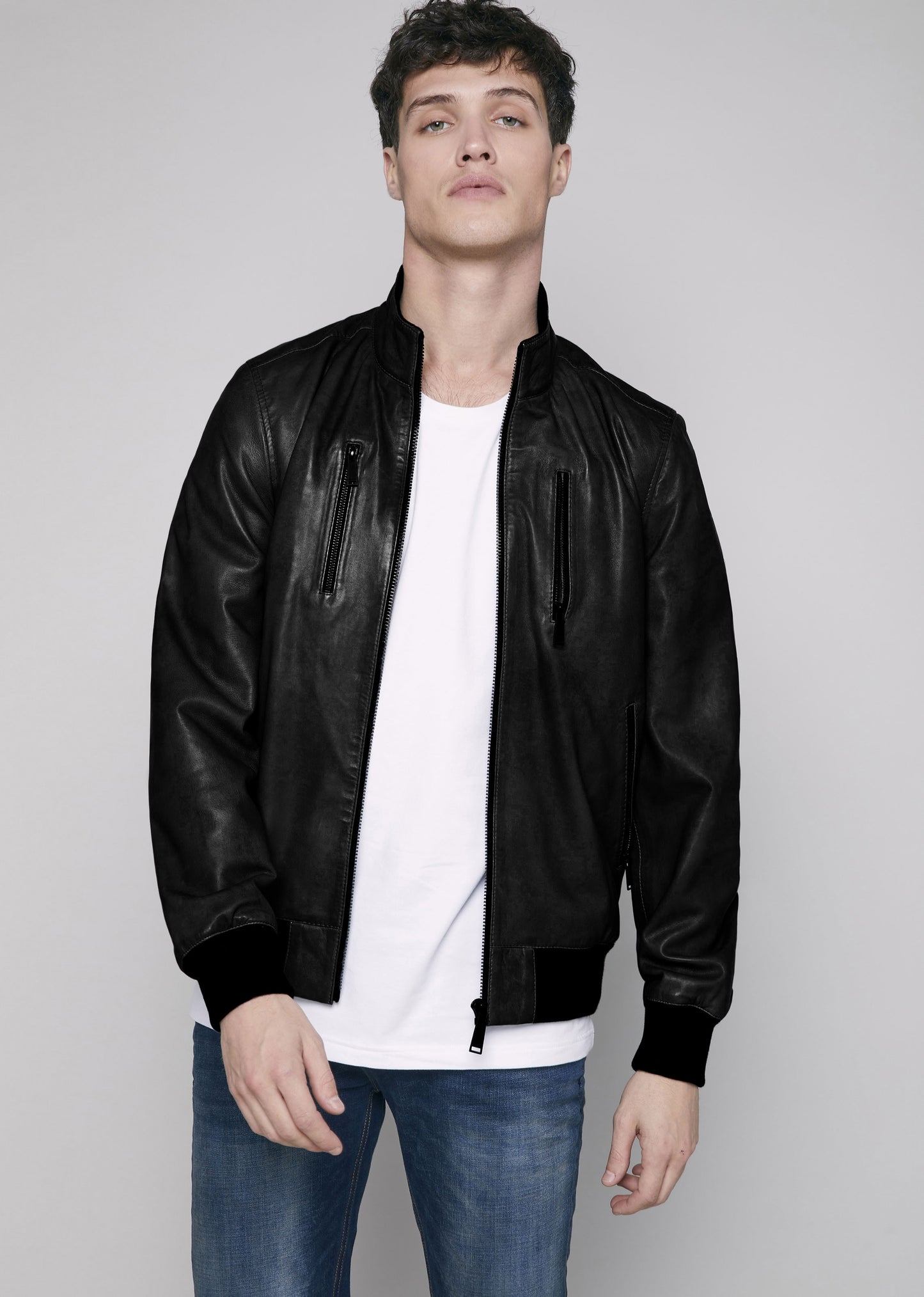 Blouson cuir HOLMAN SISLEY