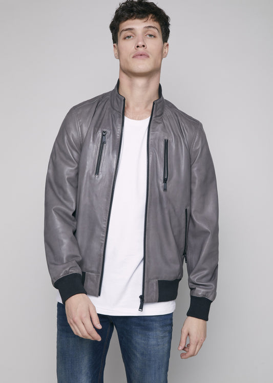 Blouson cuir HOLMAN SISLEY